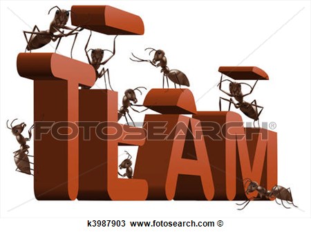 Ant Team Building Or Team Working 3d Word Created Or Under    