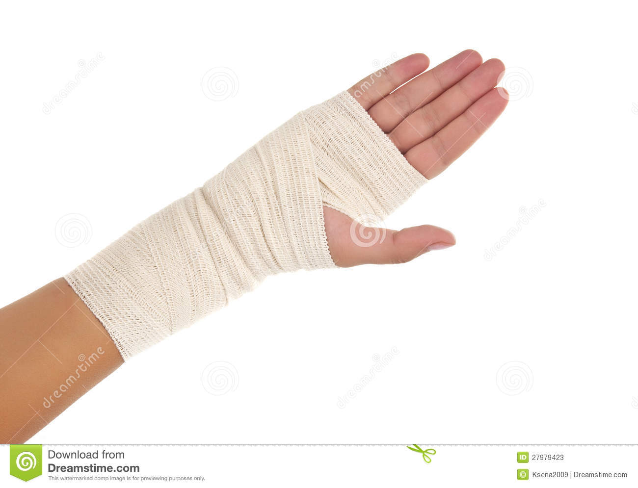 Hand Tied Elastic Bandage Stock Photos   Image  27979423