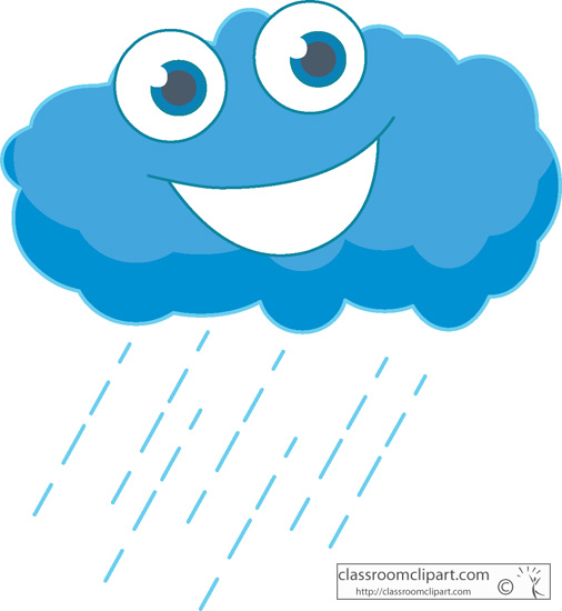 Weather Clipart  Smiling Rain Cloud 1231   Classroom Clipart