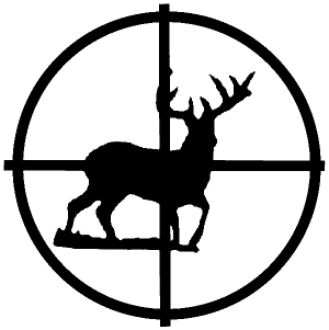 Deer In Scope Car Or Truck Window Decal Sticker Or Wall Art Rad