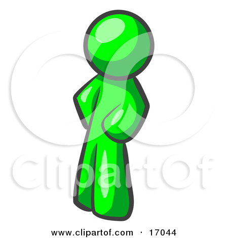 Man Standing Alone Clipart Lime Green Man Standing With
