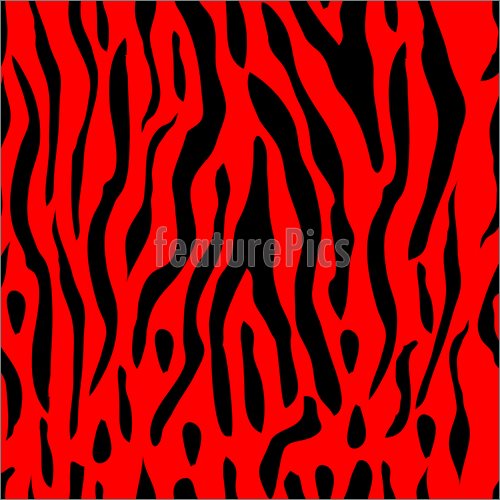 Picture Of Red Tiger Stripe Seamless Backround Vector Illustration
