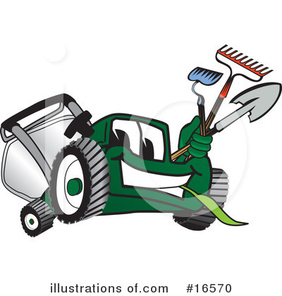 Royalty Free  Rf  Lawn Mower Clipart Illustration By Toons4biz   Stock