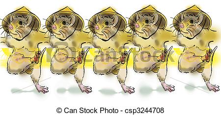 Stock Illustration Of Illustration Of Dancing Mice   Dancing Mice In A