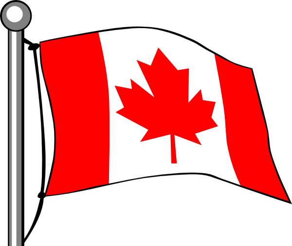 Canada Flag Flying Clip Art At Clker Com   Vector Clip Art Online