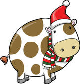 Christmas Cow Illustrations And Clipart  28 Christmas Cow Royalty Free