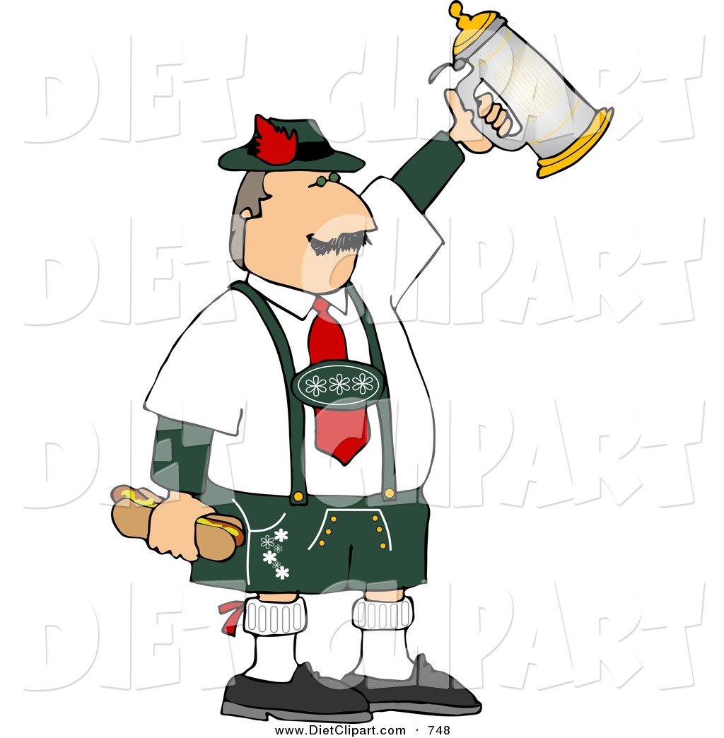 Larger Preview  Diet Clip Art Of A German Man Celebrating Oktoberfest
