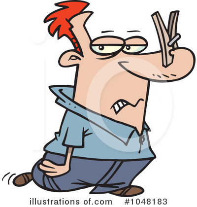 Royalty Free  Rf  Stinky Clipart Illustration By Ron Leishman   Stock