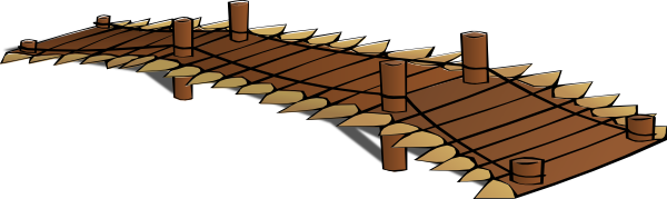 Wooden Bridge Wide Long Version Clip Art At Clker Com   Vector Clip