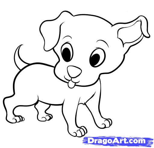 Cute Puppies Pictures To Color