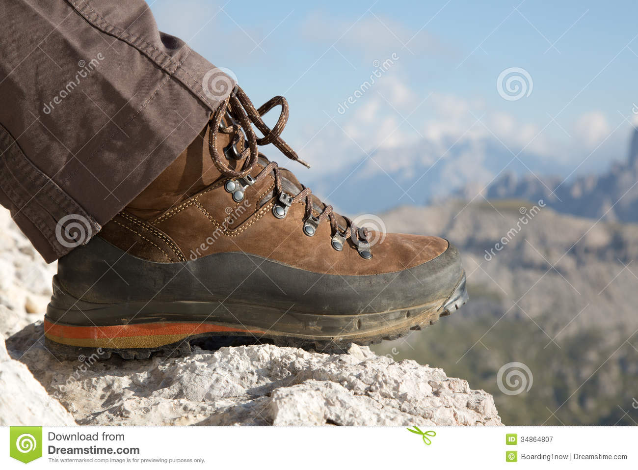 Hiking Boots In The Mountains Royalty Free Stock Photography   Image    
