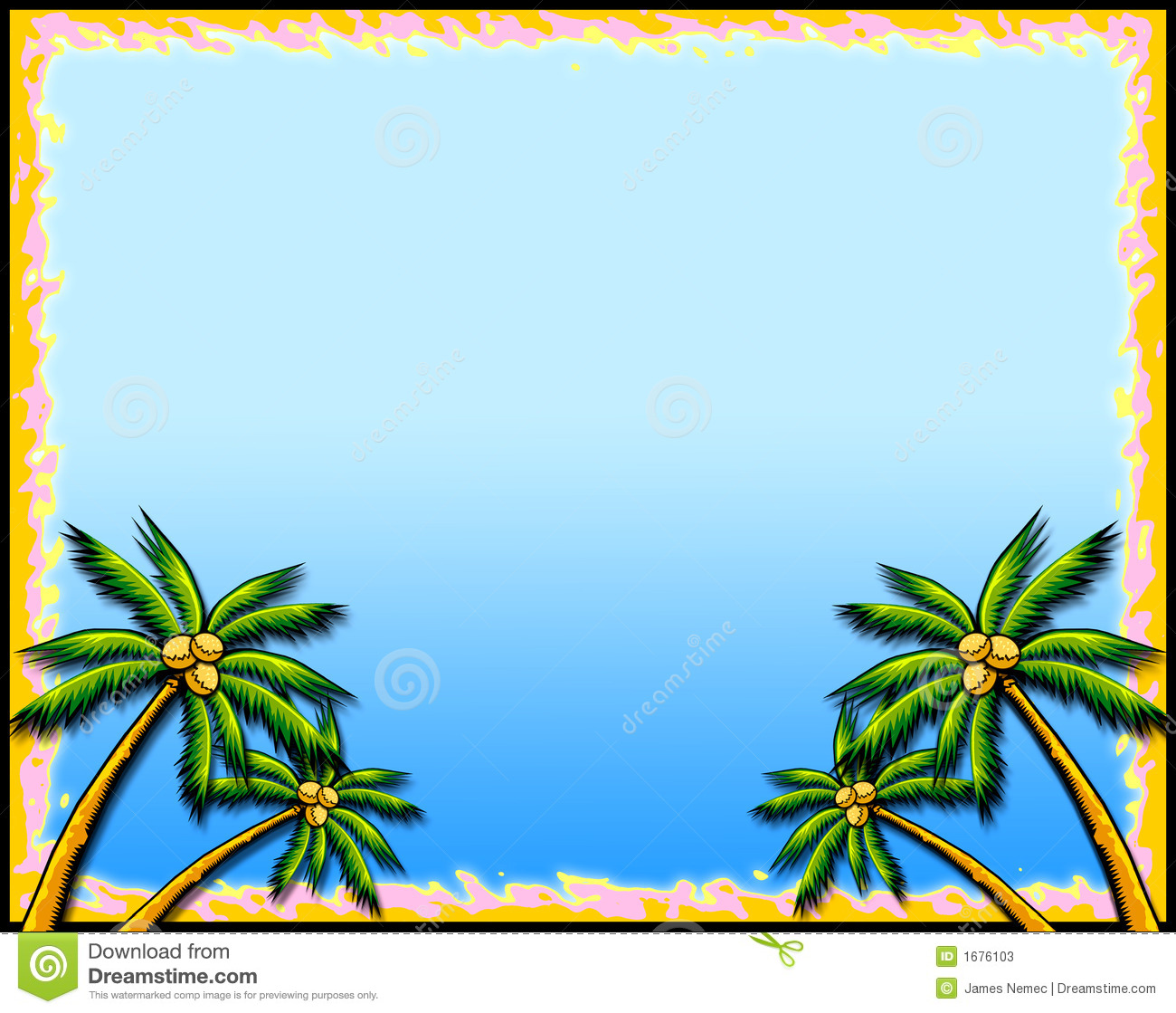 Tropical Palm Tree Clip Art Borders Pic