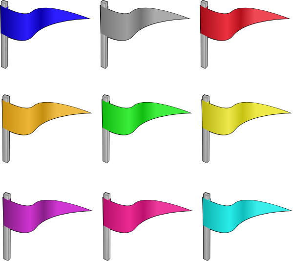 Colored Flags Clip Art At Clker Com   Vector Clip Art Online Royalty