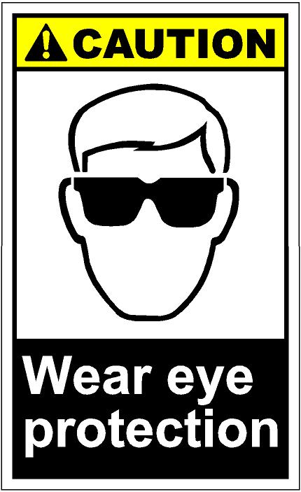 Cautv312   Wear Eye Protection Eps