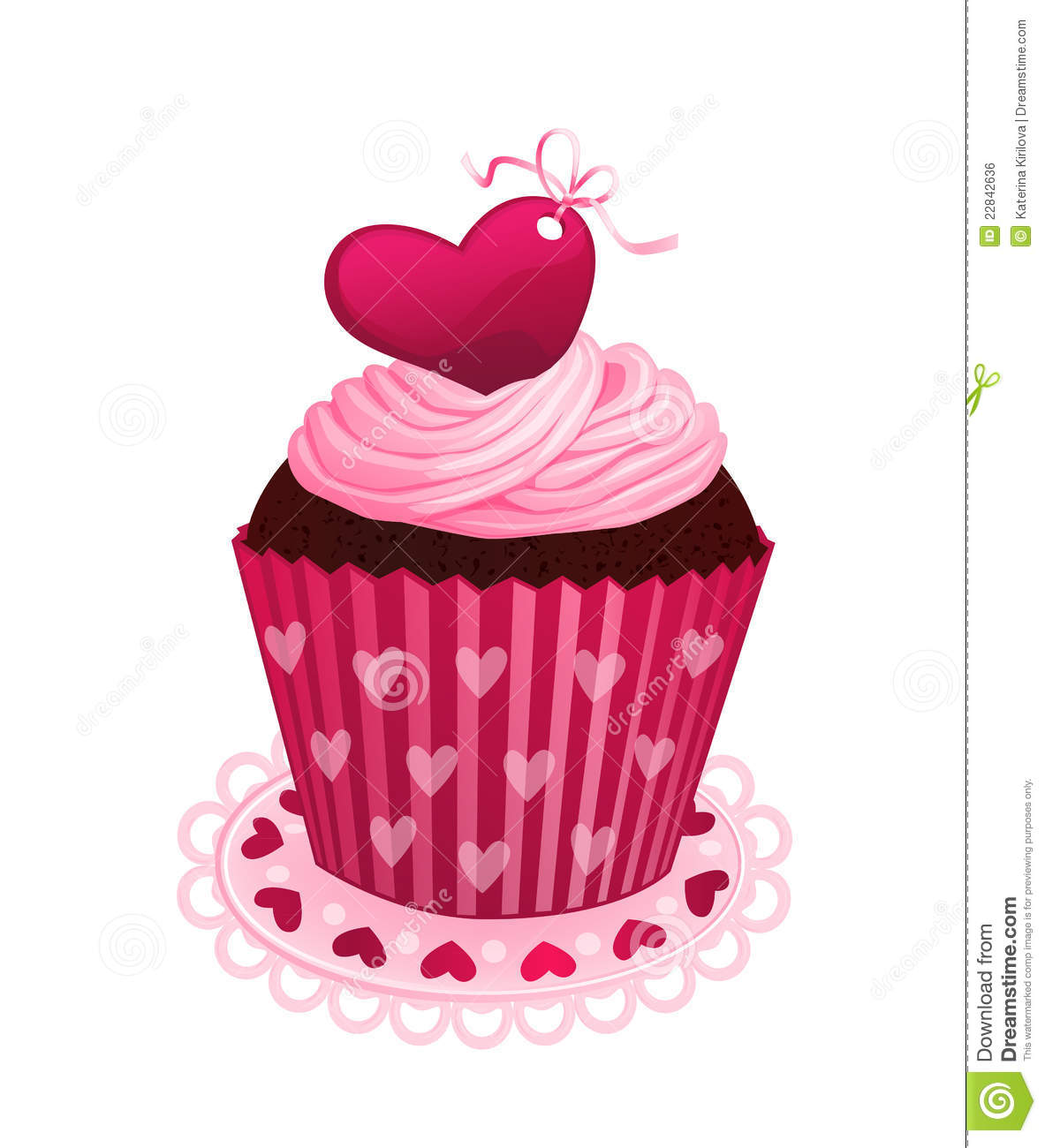 Valentine Day Cupcake Royalty Free Stock Image   Image  22842636