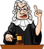 Judge Makes Verdict   Royalty Free Clip Art