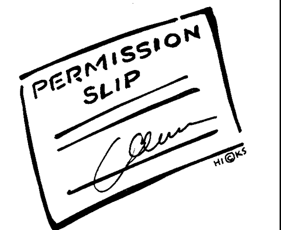 Permission Slip   Clip Art Gallery