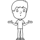 Clip Art Image Gallery   Search  Teen Boy Shrug Cartoon Illustration