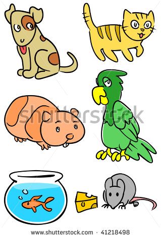 Group Of Pets Clipart Group Of Common Pets Including