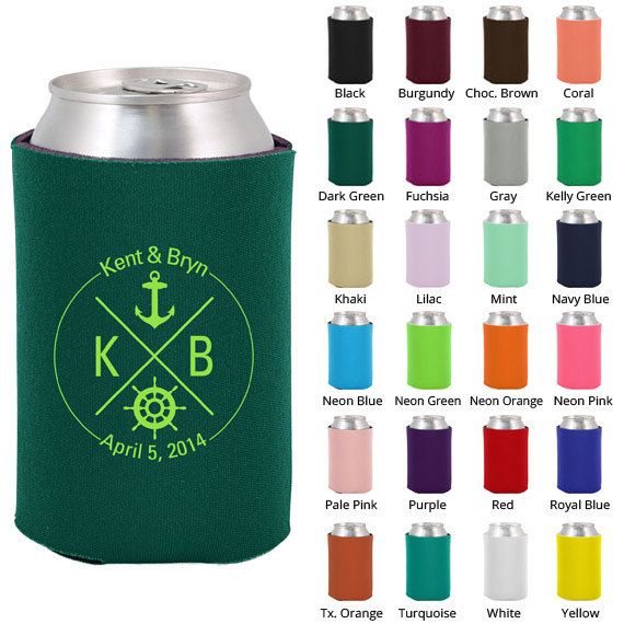Wedding Beer Coozies Clipart 1892 Nautical Theme By Myweddingstore