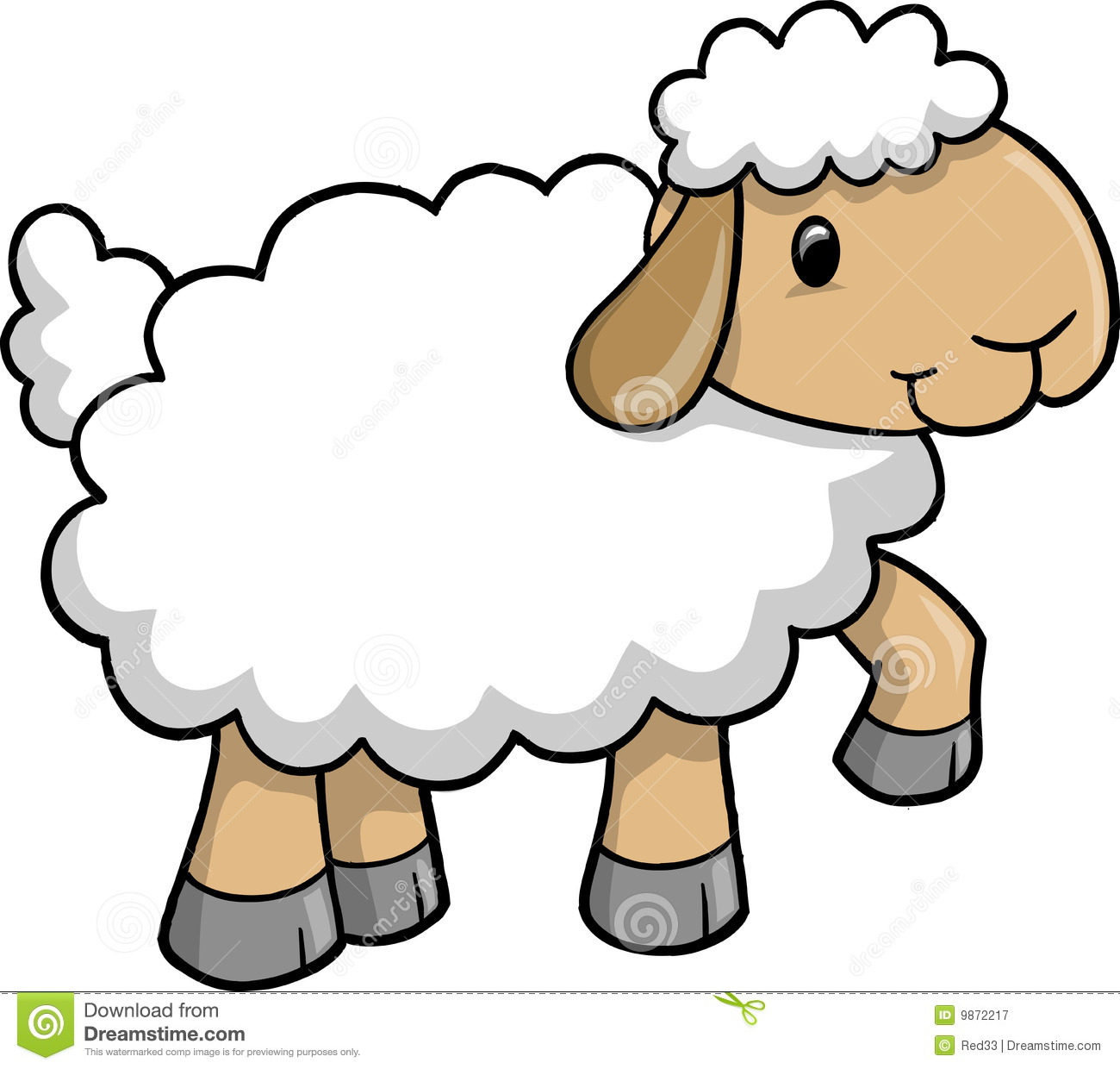 Royalty Free Stock Photography  Cute Sheep Vector