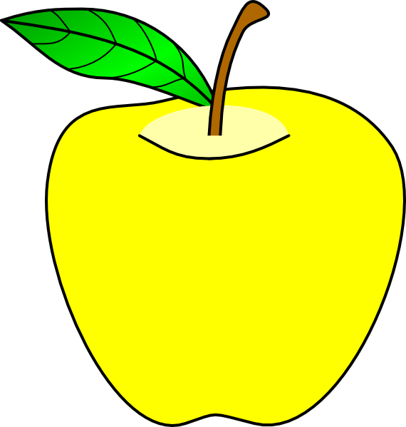 Yellow Apple Clip Art