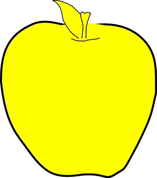 Yellow Apple Clip Art At Clker Com   Vector Clip Art Online Royalty    