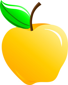 Yellow Apple Clipart Image   Sweet Yellow Apple