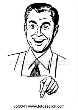 Clipart Of A Black And White Version Of A Portrait Of A Man Wearing A