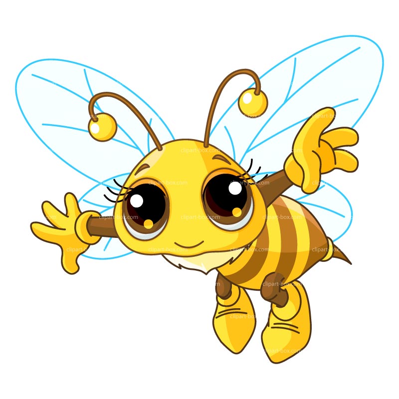 Clipart Young Bee Flying   Royalty Free Vector Design