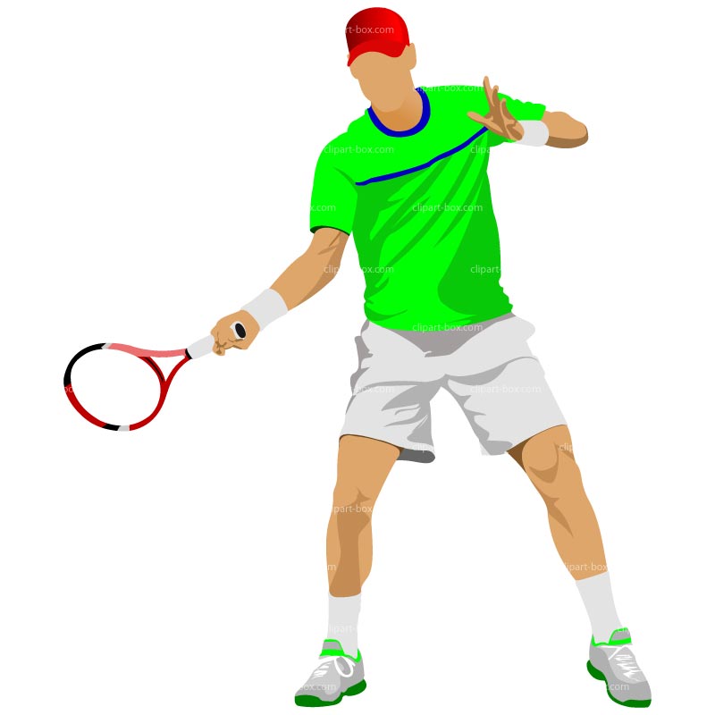 Clipart Tennis Player   Royalty Free Vector Design