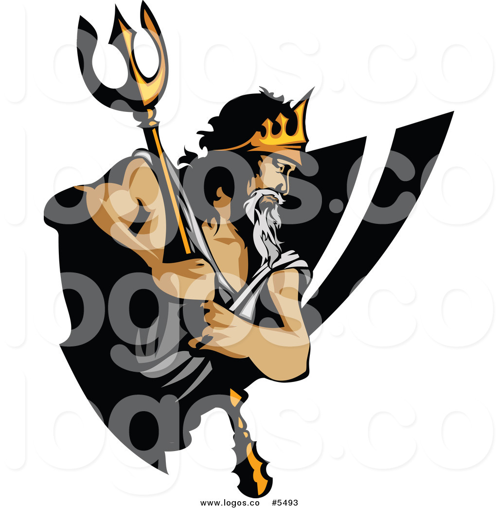 Free Vector Of A Logo Of A King Titan And Trident By Chromaco    5493