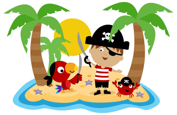 With My Set  Pirate Boy Crab And Parrot All Hanging Out On The Island