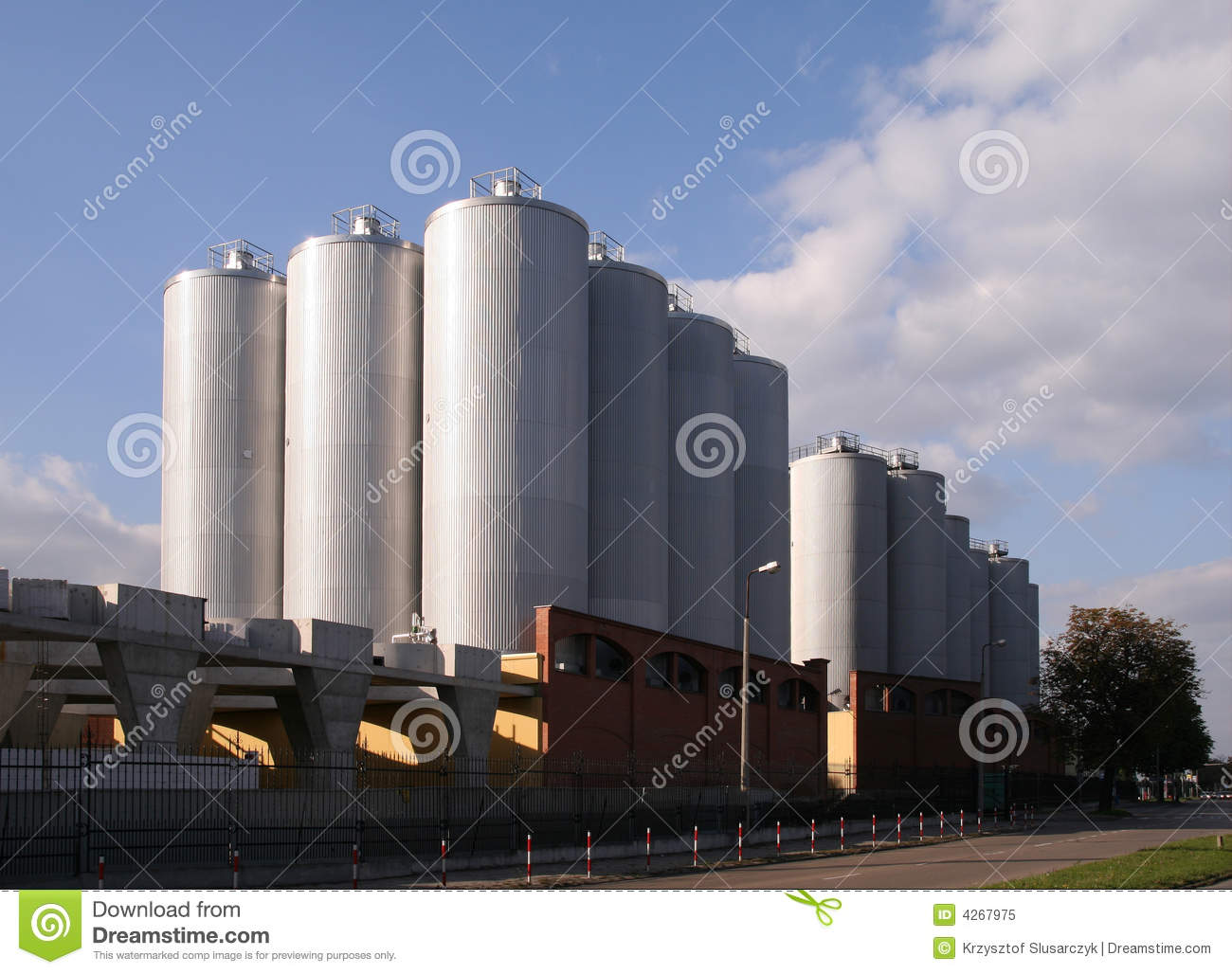 Gigantic Brewery In Tychy Poland  Industrial Facility Exterior