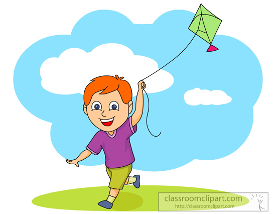 Kite Flying Clipart Boy Flying Kite 1030 Jpg