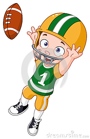 American Football Player Clipart Young Kid Playing American