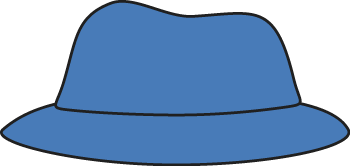 Blue Hat Clip Art   Blue Hat With A Black Outline  This Is A    