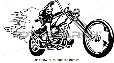 Scary Extreme Illustration Motorcycle  Fotosearch   Search Clipart