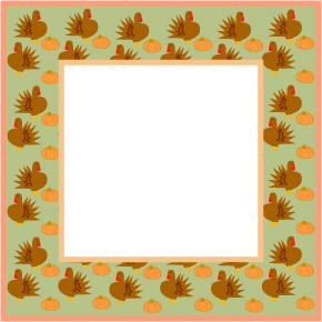 Thanksgiving Clip Art Border Scrapbook Graphics Turkeys Picture Frame