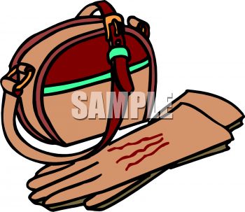 Leather Clipart 0511 0810 0503 1418 Leather Purse And Gloves Clipart