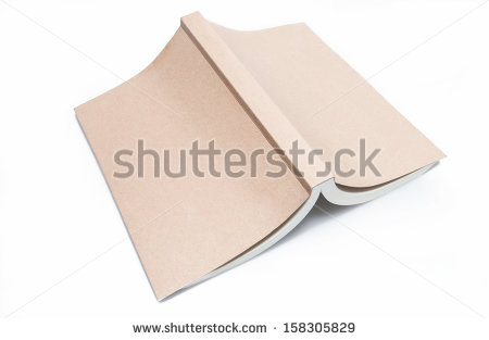Open Book Upside Down On White Background Stock Photo 158305829