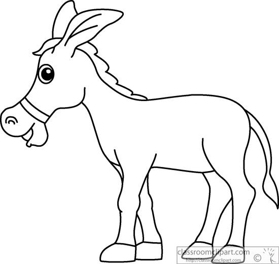 Donkey Cartoon Donkey Cartoon Style Clipart