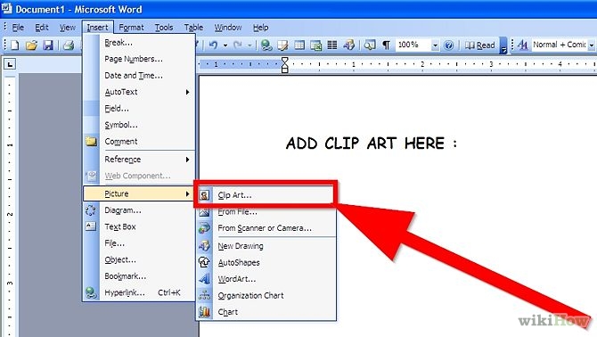 Easy Ways To Add Clip Art To Microsoft Word   Wikihow