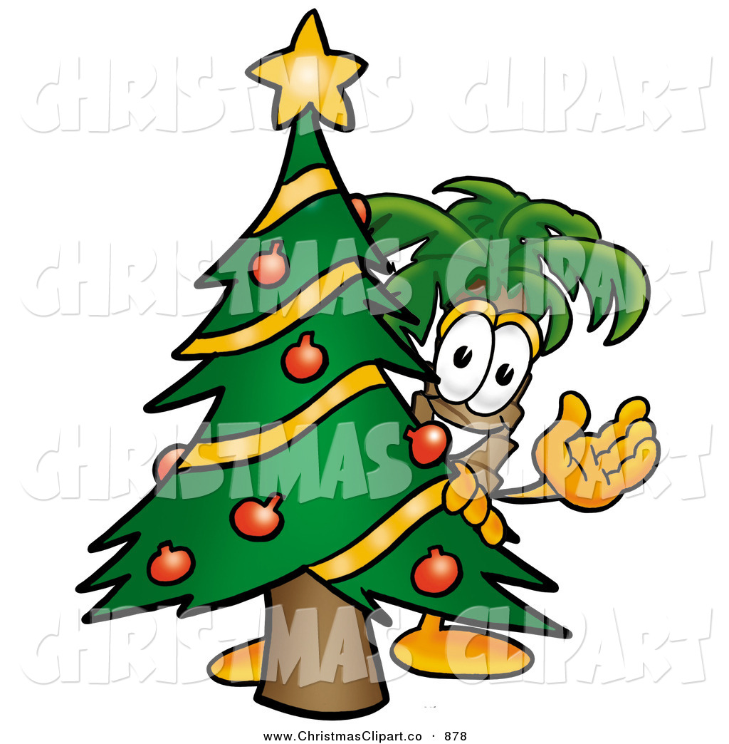 Standing By A Decorated Christmas Tree Christmas Clip Art Toons4biz