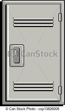 Vector Clipart Of Metal School Locker Csp13826008   Search Clip Art