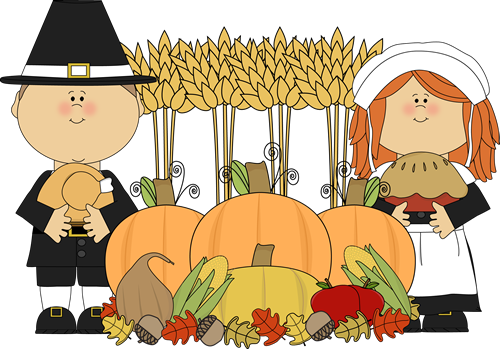 Pilgrims And Thanksgiving Harvest Clip Art   Pilgrims And Thanksgiving