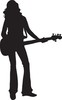 Female Guitarist Silhouette