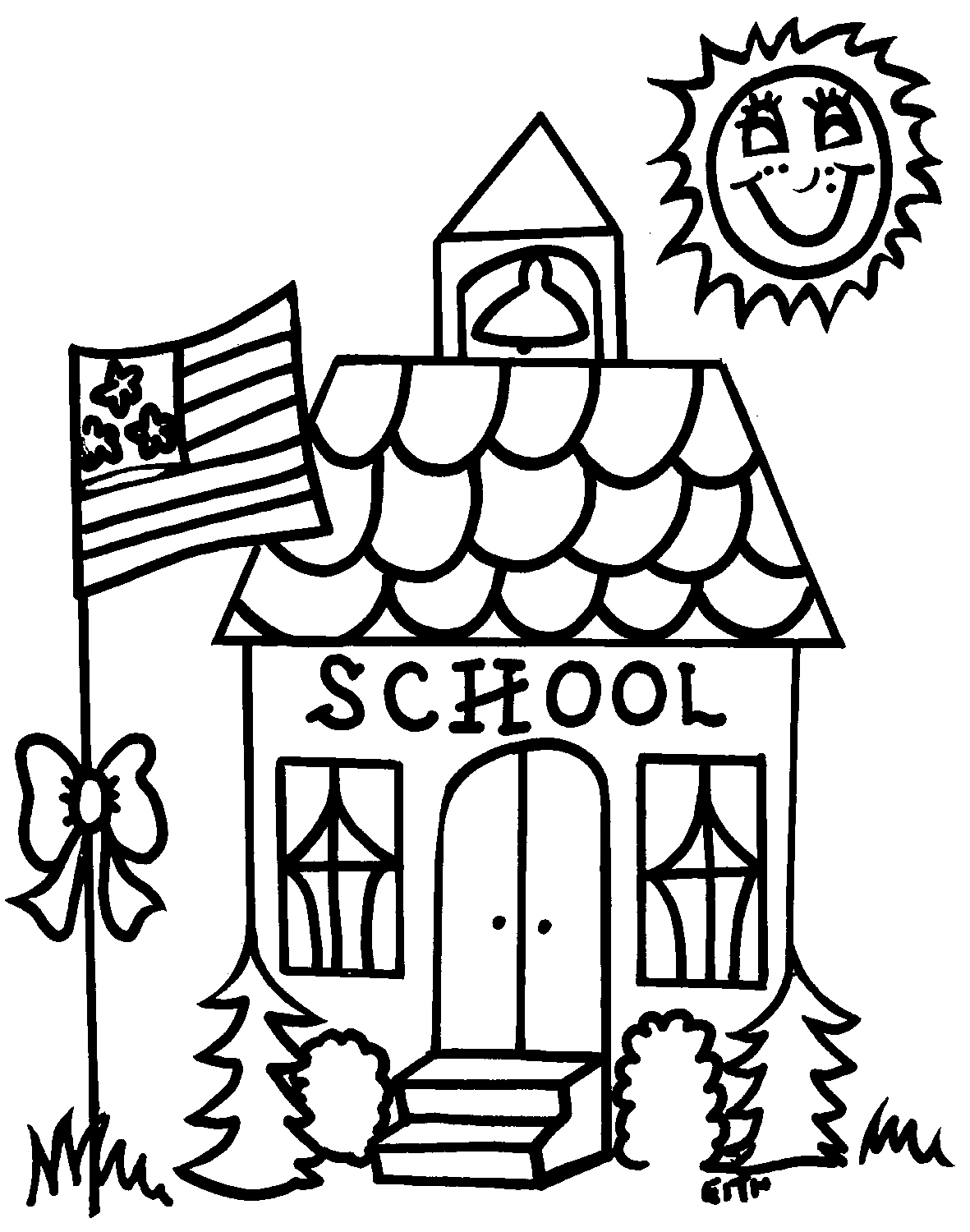 School House Outline   Cliparts Co