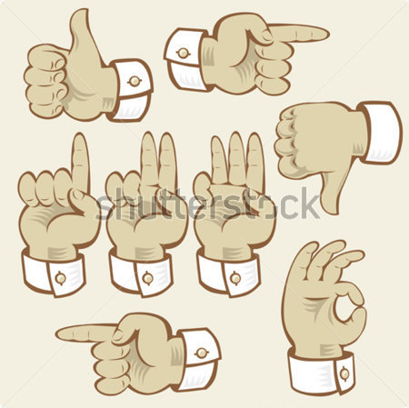 Hand Gestures Of Voting Counting And Vector Clip Arts   Clipartlogo
