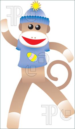 Illustration Of Easter Sock Monkey  Royalty Free Vector At Featurepics
